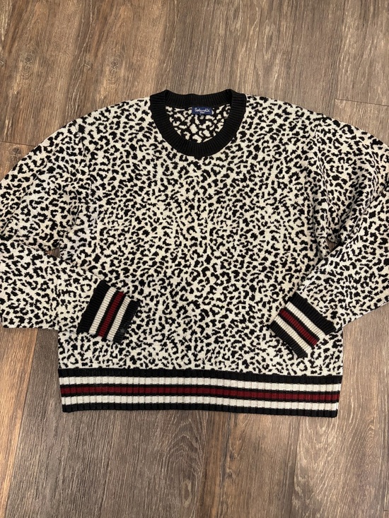 Splendid Sweaters - Splendid Leo Pullover Crewneck Sweater with Stripe Accents